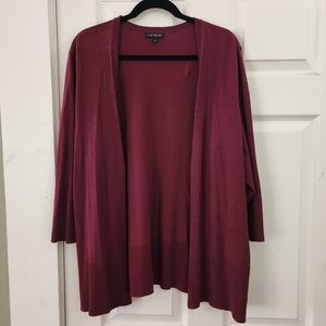 Lane Bryant Burgundy Open Cardigan Size 14/16